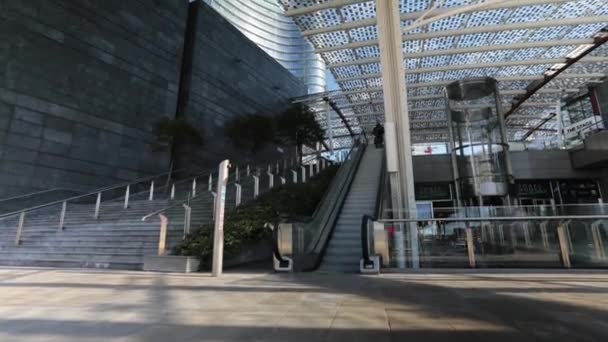 2020 Milan Italie Hyperlapsus Milanais Sur Les Escaliers Roulants Devant — Video