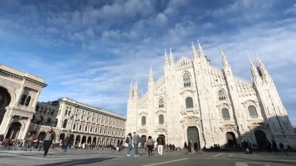 2020 Μιλάνο Υπέρπτωση Του Milan Duomo — Αρχείο Βίντεο