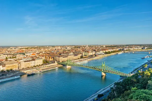 Budapest Hungría Octubre 2019 Vista Panorámica Ciudad Capital Húngara Río — Foto de Stock