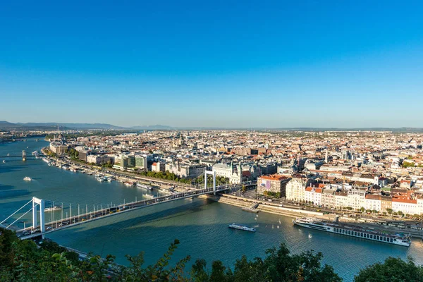 Budapest Hungría Octubre 2019 Vista Panorámica Ciudad Capital Húngara Río — Foto de Stock