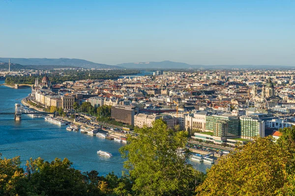 Budapest Hungría Octubre 2019 Vista Panorámica Ciudad Capital Húngara Río — Foto de Stock