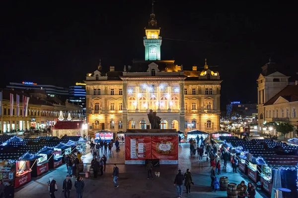 Novi Sad Srbsko Listopadu 2019 Zimní Festival Novosadski Náměstí Svobody — Stock fotografie