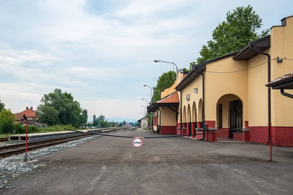 Loznica Σερβία Ιουλίου 2019 Σιδηροδρομικός Σταθμός Στη Loznica Σερβία — Φωτογραφία Αρχείου