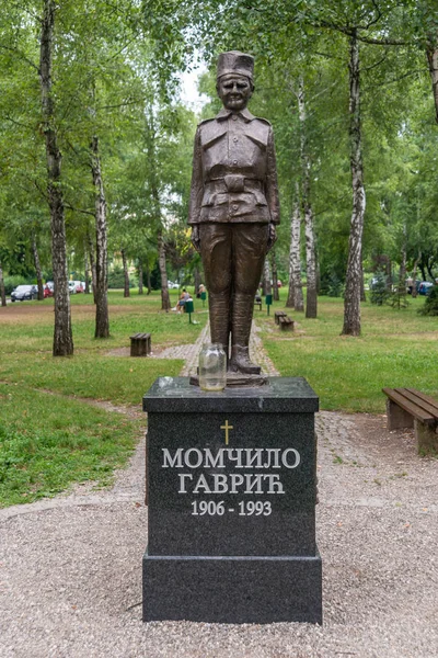 Loznica Sérvia Julho 2019 Monumento Momcilo Gavric Loznica Sérvia Ele — Fotografia de Stock
