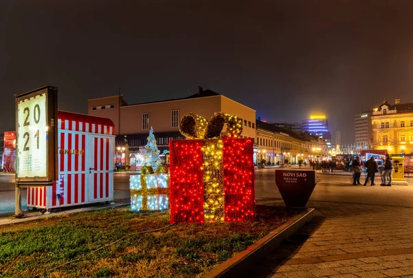 Novi Sad Serbia November 2019 Novosadski Winterfest Freiheitsquadrat Trg Slobode — Stockfoto