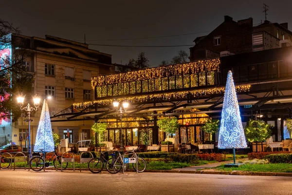 Novi Sad Serbia Dezember 2019 Novosadski Winterfest Petrus Caffe Galerie — Stockfoto