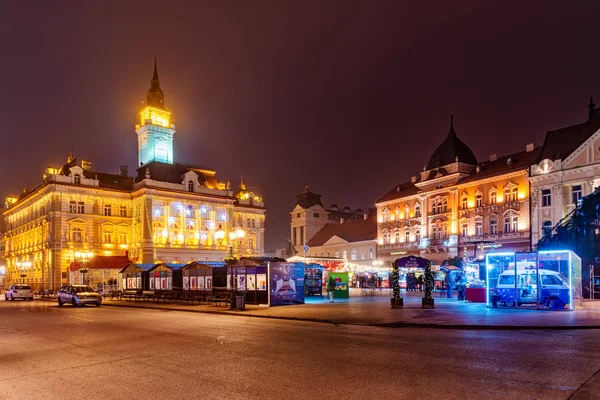 Novi Sad Serbia November 2019 Novosadski Winter Fest Freedom Square — Stock Photo, Image
