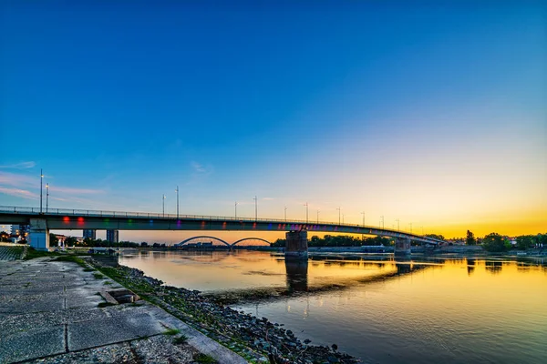 Novi Sad Serbie Août 2019 Pont Arc Ciel Serbe Most — Photo