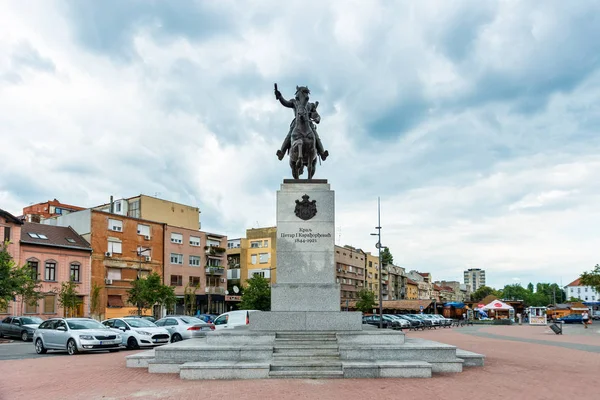 Novi Sad Serbia August 2019 Denkmal Des Königs Petar Karadjordjevic — Stockfoto