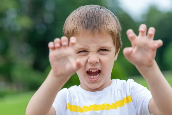 Little Boy Making Funny Face — Stock Photo, Image