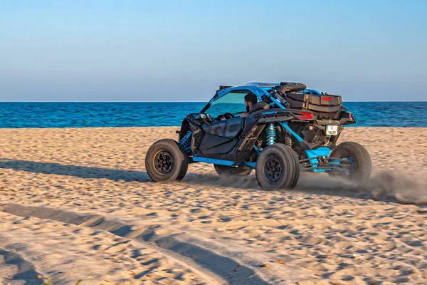 Halkidiki Greece September 2019 Can Maverick Sand Beach Built Perform — Stock Photo, Image