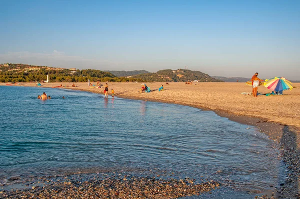 ハルキディキ ギリシャ 2019年9月1日 ギリシャのハルキディキにあるPossidi Beach エーゲ海の青い海 — ストック写真
