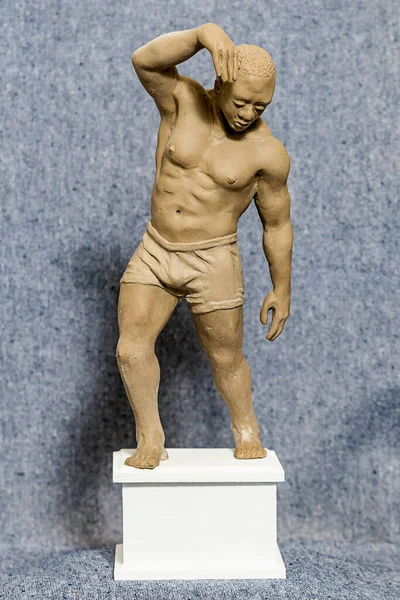 Scultura Gesso Uomo Sconosciuto Uomo Sta Piedi — Foto Stock