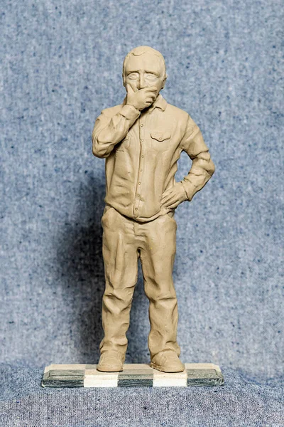 Escultura Yeso Hombre Desconocido Hombre Está Pie — Foto de Stock