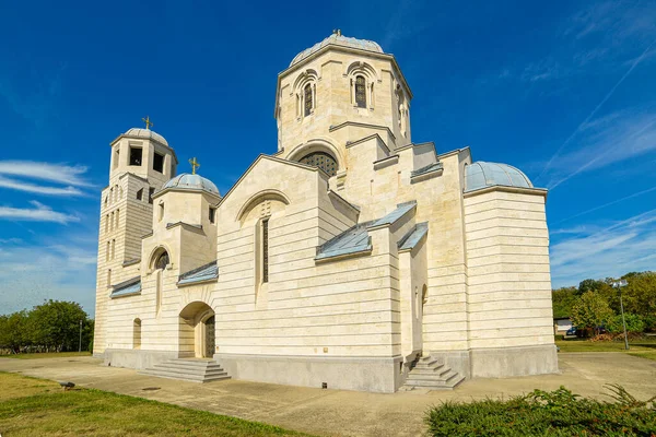 Белград Сербія Вересня 2019 Святий Апостол Євангеліє Лука Crkva Svetog — стокове фото