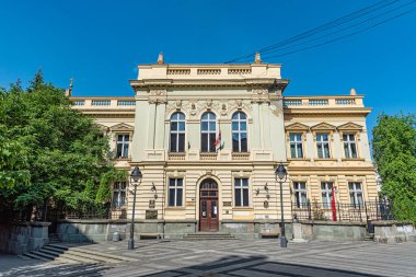 Belgrad, Sırbistan - 16 Mayıs 2020: İlköğretim Okulu Kralı I. Petar (Sırpça: Osnovna kola Kralj Petar Prvi) Belgrad 'da bir ilkokul. Şimdiki bina 1905-1907 yılları arasında inşa edilmiş..