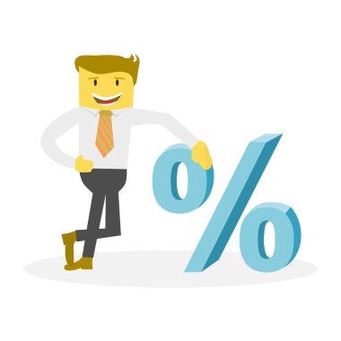 işadamı yüzde ile 