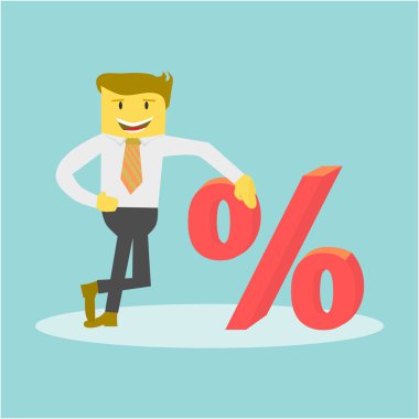 işadamı yüzde ile