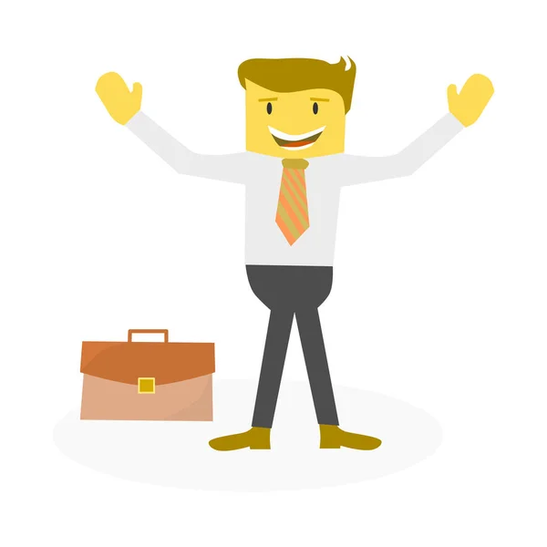 Happy businessman - vector — Stock Vector