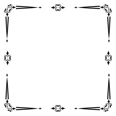 Vintage vektör çerçeve ve kenarlık