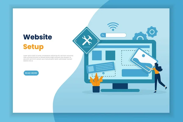 Web sitesi ayarlarının tasarımı. Bu web siteleri, iniş sayfaları, mobil uygulamalar, posterler, afişler için harika.