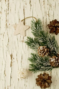 Köy tarzında eski bir vu-hu 'nun Noel arkaplanı