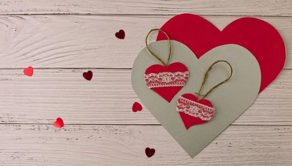 Праздничный фон с сердечками на День Святого Валентина — стоковое фото