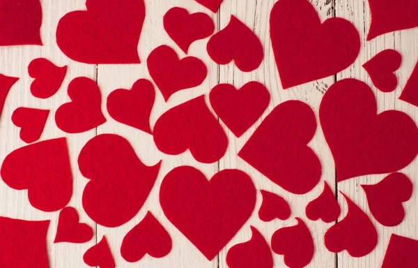 Holiday background for Valentine's Day on a white wooden backgro — 스톡 사진
