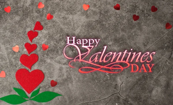 Holiday background for Valentine's Day on a gray cement backgrou — Stock Photo, Image