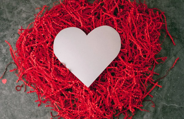 Holiday background for Valentine's Day on a gray cement backgrou — 스톡 사진