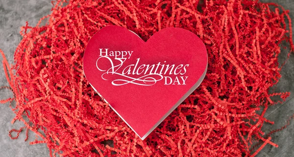 Holiday background for Valentine's Day on a gray cement backgrou — 스톡 사진