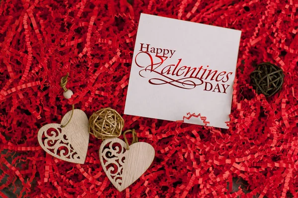 Holiday background for Valentine's Day on a gray cement backgrou — 스톡 사진