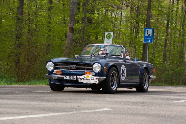 1972 triumph Tr 6 Pi v Adac Württembersko historické Rallye 201 — Stock fotografie