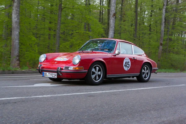 1971 保时捷 911t 在 Adac 符腾堡州历史拉力赛 2013 — 图库照片