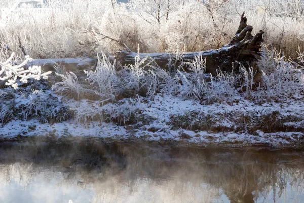 El río Brenz en invierno —  Fotos de Stock