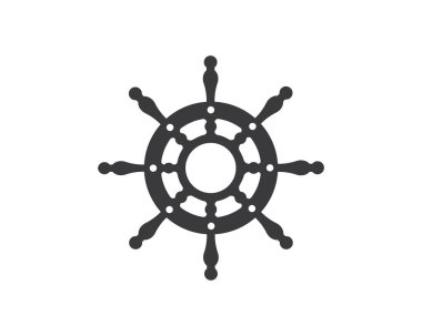 Denizcilik denizciliğinin dümen vektör simgesi