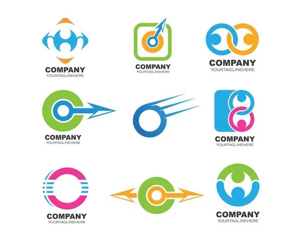 Cerchio anello logo vettore per il business design — Vettoriale Stock