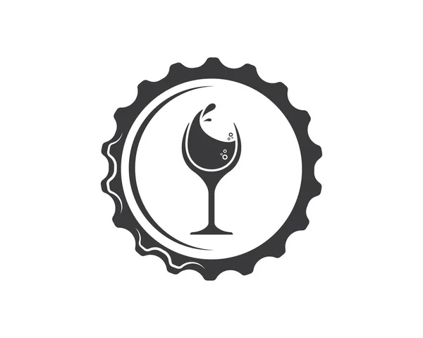 Bouchon de bouteille icône logo vecteur — Image vectorielle