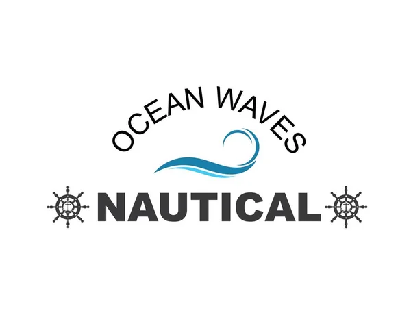 Illustration d'icône de vecteur de logo nautique — Image vectorielle