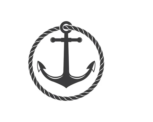 Nautisk logotyp vektor ikon illustration — Stock vektor