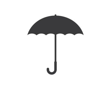 Sigorta mülkiyet tasarımının şemsiye vektör logosu