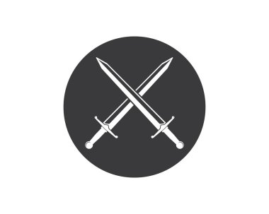 kılıç logo simgesi vektör illüstrasyon tasarımı