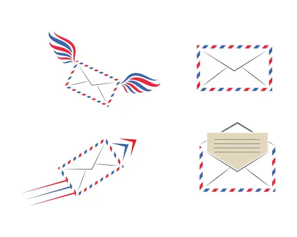 Icono de correo Vector Ilustración Diseño — Vector de stock