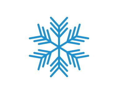 Kar Tanesi logo ikonu vektör illüstrasyon tasarımı