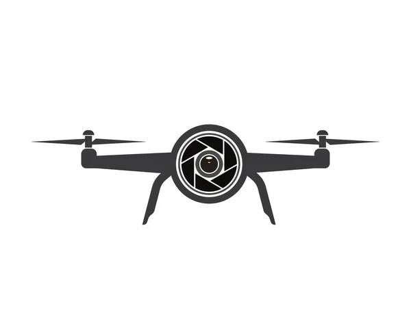 Drone icona logo vettoriale illustrazione design — Vettoriale Stock