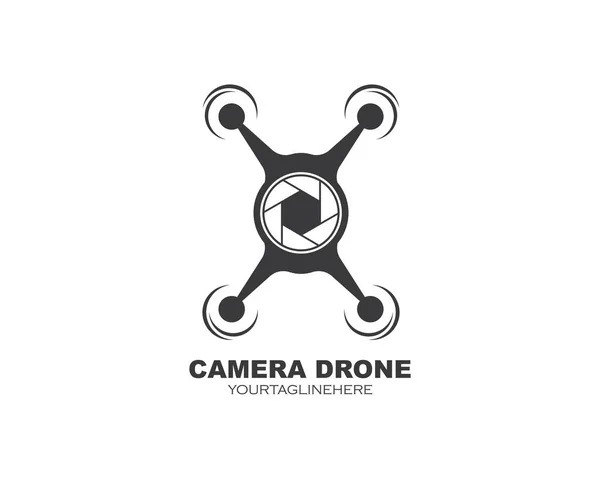 Drone icon logo vector illustration design — Stock Vector