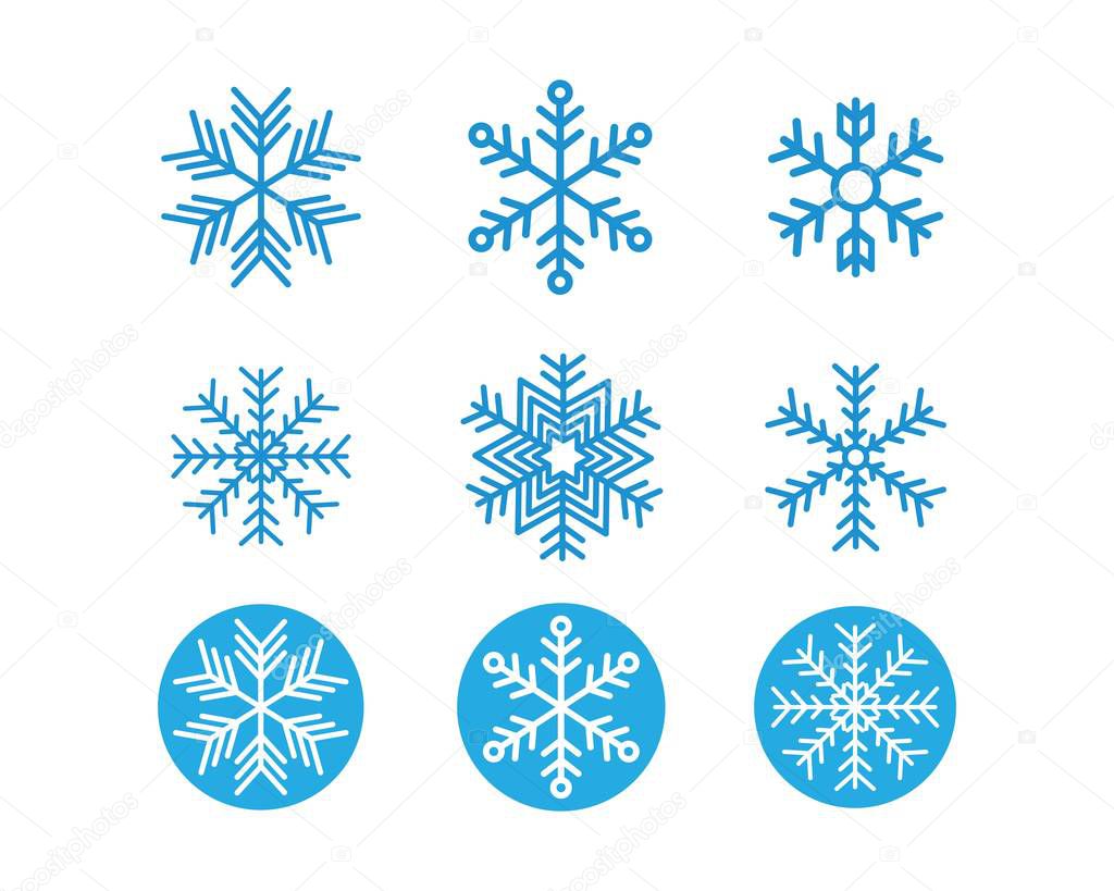 snowflake logo icon vector illustration design