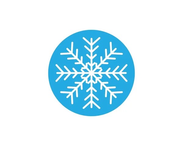 Snowflake logo icon vector illustration design — Stock Vector