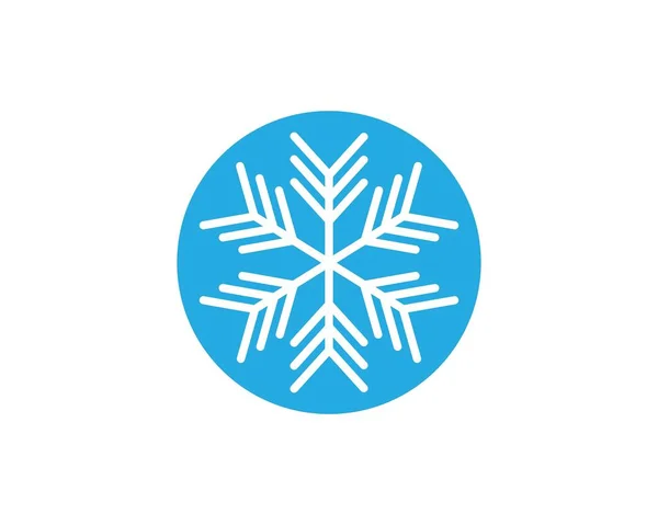Logo flocon de neige icône vectoriel illustration design — Image vectorielle