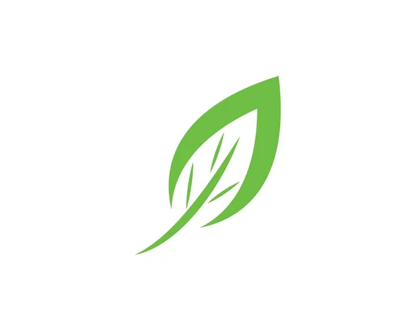 Logos de ecologia folha verde elemento vector natureza — Vetor de Stock